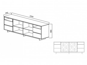 Комодино Moderno-2200 Ф2 в Кизеле - kizel.magazinmebel.ru | фото - изображение 4