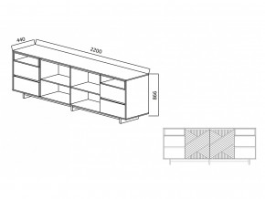 Комодино Moderno-2200 Ф3 в Кизеле - kizel.magazinmebel.ru | фото - изображение 5