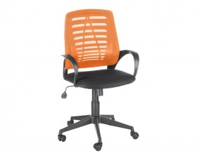 Кресло оператора Ирис стандарт оранжевый/черный в Кизеле - kizel.magazinmebel.ru | фото