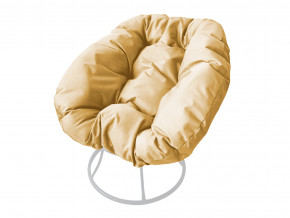 Кресло Пончик без ротанга бежевая подушка в Кизеле - kizel.magazinmebel.ru | фото