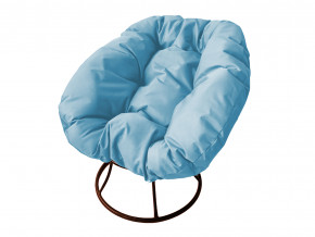 Кресло Пончик без ротанга голубая подушка в Кизеле - kizel.magazinmebel.ru | фото