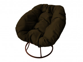 Кресло Пончик без ротанга коричневая подушка в Кизеле - kizel.magazinmebel.ru | фото