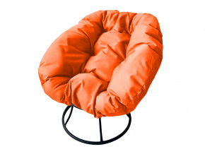Кресло Пончик без ротанга оранжевая подушка в Кизеле - kizel.magazinmebel.ru | фото