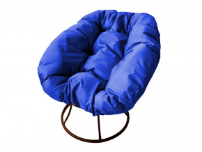 Кресло Пончик без ротанга синяя подушка в Кизеле - kizel.magazinmebel.ru | фото