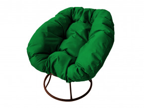 Кресло Пончик без ротанга зелёная подушка в Кизеле - kizel.magazinmebel.ru | фото
