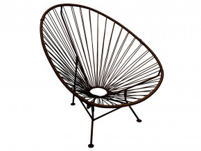 Кресло Ракушка с ротангом коричневый в Кизеле - kizel.magazinmebel.ru | фото