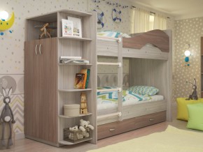 Кровать 2-х ярусная Мая с ящиками и шкафом на латофлексах шимо в Кизеле - kizel.magazinmebel.ru | фото