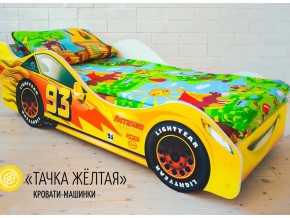 Кровать детская машина Тачка Желтая в Кизеле - kizel.magazinmebel.ru | фото