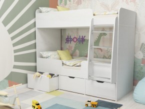 Кровать двухъярусная Малыш двойняшка белый в Кизеле - kizel.magazinmebel.ru | фото