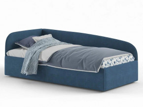 Кровать мягкая Денди на щитах синяя в Кизеле - kizel.magazinmebel.ru | фото