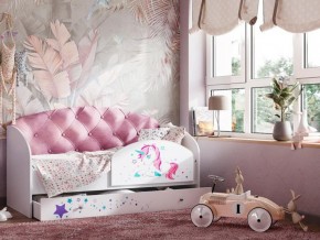 Кровать Звездочка с бортиком Белый-розовый в Кизеле - kizel.magazinmebel.ru | фото - изображение 1